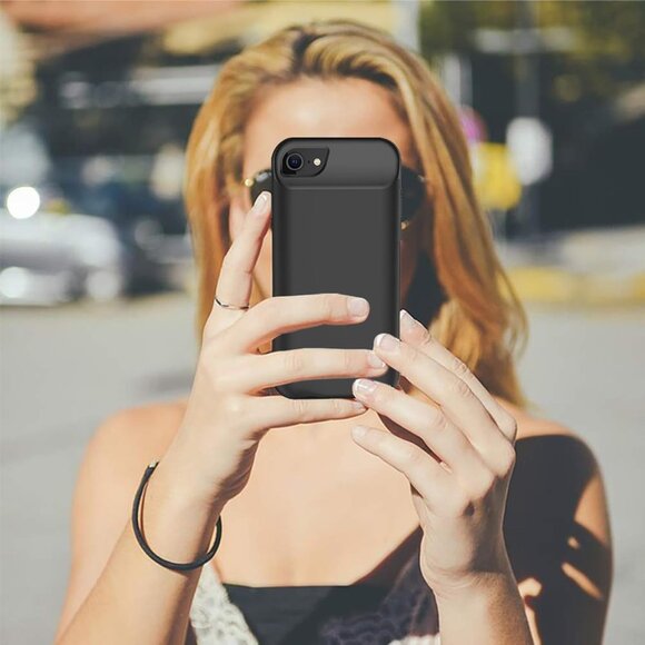 Portable Battery Charger iPhone Case for iPhone 8/7/6s/6/SE 3/SE 2, 6000mAh - Picture 4 of 6